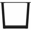 Kavos staliuko kojelės, V formos, 2 vnt., juodos, 60x(42-43,3) cm, plienas