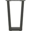 Kavos staliuko kojelės, V formos, 2 vnt., antracito spalvos, 38x(42-43,3) cm, plienas