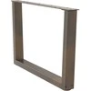 Kavos staliuko kojelės, V formos, 2 vnt., natūralus plienas, 70x(42-43,3) cm, plienas
