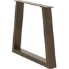 Kavos staliuko kojelės, V formos, 2 vnt., natūralus plienas, 60x(42-43,3) cm, plienas