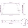 Kavos staliuko kojelės, V formos, 2 vnt., baltos, 50x(30-31,3) cm, plienas