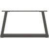 Kavos staliuko kojelės, V formos, 2 vnt., antracito spalvos, 60x(30-31,3) cm, plienas