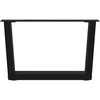 Kavos staliuko kojelės, V formos, 2 vnt., juodos, 50x(30-31,3) cm, plienas