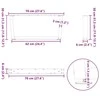 Kavos staliuko kojelės, V formos, 2 vnt., antracito spalvos, 70x(30-31,3) cm, plienas