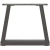 Kavos staliuko kojelės, V formos, 2 vnt., antracito spalvos, 30x(30-31,3) cm, plienas