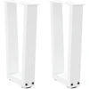 Kavos staliuko kojelės, V formos, 2 vnt., baltos, 28x(42-43,3) cm, plienas