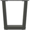 Kavos staliuko kojelės, V formos, 2 vnt., antracito spalvos, 40x(30-31,3) cm, plienas