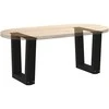 Kavos staliuko kojelės, V formos, 2 vnt., juodos, 30x(30-31,3) cm, plienas