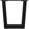 Kavos staliuko kojelės, V formos, 2 vnt., juodos, 30x(30-31,3) cm, plienas