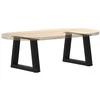 Kavos staliuko kojelės, V formos, 2 vnt., juodos, 30x(30-31,3) cm, plienas