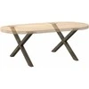 Kavos staliuko kojelės, X formos, 2 vnt., natūralus plienas, 70x(42-43) cm, plienas