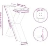 Kavos staliuko kojelės, X formos, 2 vnt., baltos, 50x(42-43) cm, plienas