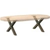 Kavos staliuko kojelės, X formos, 2 vnt., natūralus plienas, 60x(30-31) cm, plienas