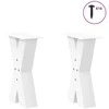 Kavos staliuko kojelės, X formos, 2 vnt., baltos, 28x(42-43) cm, plienas