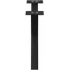 Kavos staliuko kojelės, X formos, 2 vnt., juodos, 50x(30-31) cm, plienas