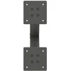 Kavos staliuko kojelės, 2 vnt., antracito spalvos, 37x(30-31) cm, plienas