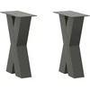 Kavos staliuko kojelės, 2 vnt., antracito spalvos, 38x(42-43) cm, plienas