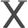 Kavos staliuko kojelės, 2 vnt., antracito spalvos, 30x(30-31) cm, plienas