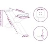 Kavos staliuko kojelės, 2 vnt., baltos, 70x(30-31) cm, plienas, X formos