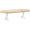 Kavos staliuko kojelės, X formos, 2 vnt., baltos, 37x(30-31) cm, plienas