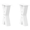 Kavos staliuko kojelės, X formos, 2 vnt., baltos, 28x(42-43) cm, plienas