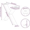 Kavos staliuko kojelės, 2 vnt., baltos, 60x(30-31) cm, plienas, X formos