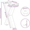 Kavos staliuko kojelės, 2 vnt., baltos, 30x(30-31) cm, plienas, X formos