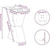 Kavos staliuko kojelės, 2 vnt., baltos, 30x(30-31) cm, plienas, X formos