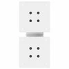 Kavos staliuko kojelės, 2 vnt., baltos, 30x(30-31) cm, plienas, X formos