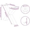 Kavos staliuko kojelės, 2 vnt., baltos, 70x(42-43) cm, plienas, X formos