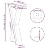 Kavos staliuko kojelės, X formos, 2 vnt., baltos, 28x(42-43) cm, plienas