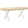 Kavos staliuko kojelės, 2 vnt., baltos, 60x(42-43) cm, plienas, X formos