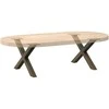 Kavos staliuko kojelės, X formos, 2 vnt., natūralus plienas, 50x(30-31) cm, plienas