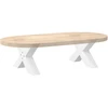 Kavos staliuko kojelės, X formos, 2 vnt., baltos, 50x(30-31) cm, plienas