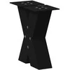 Kavos staliuko kojelės, X formos, 2 vnt., juodos, 30x(30-31) cm, plienas