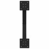 Kavos staliuko kojelės, X formos, 2 vnt., juodos, 50x(30-31) cm, plienas