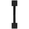 Kavos staliuko kojelės, X formos, 2 vnt., juodos, 50x(42-43) cm, plienas