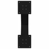 Kavos staliuko kojelės, X formos, 2 vnt., juodos, 50x(42-43) cm, plienas