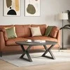 Kavos staliuko kojos, 2 vnt., antracito spalvos, 70x(42-43,3) cm, plienas