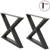 Kavos staliuko kojos, 2 vnt., antracito spalvos, 70x(42-43,3) cm, plienas