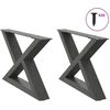 Kavos staliuko kojos, 2 vnt., antracito spalvos, 50x(30-31,3) cm, plienas