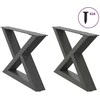 Kavos staliuko kojos, 2 vnt., antracito spalvos, 50x(30-31,3) cm, plienas