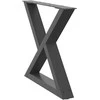 Kavos staliuko kojos, 2 vnt., antracito spalvos, 60x(42-43,3) cm, plienas