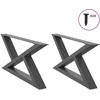 Kavos staliuko kojos, 2 vnt., antracito spalvos, 70x(30-31,3) cm, plienas