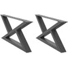 Kavos staliuko kojos, 2 vnt., antracito spalvos, 70x(30-31,3) cm, plienas