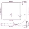 Kavos staliuko kojos, antracito spalvos, 2 vnt., 60x(42-43) cm, plienas