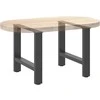 Kavos staliuko kojos, antracito spalvos, 2 vnt., 60x(42-43) cm, plienas