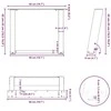 Kavos staliuko kojelės, 2 vnt., baltos, 50x(42-43) cm, plienas, U formos