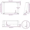 Kavos staliuko kojelės, 2 vnt., baltos, 50x(30-31) cm, plienas, U formos