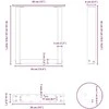 Kavos staliuko kojelės, 2 vnt., baltos, 38x(42-43) cm, plienas, U formos